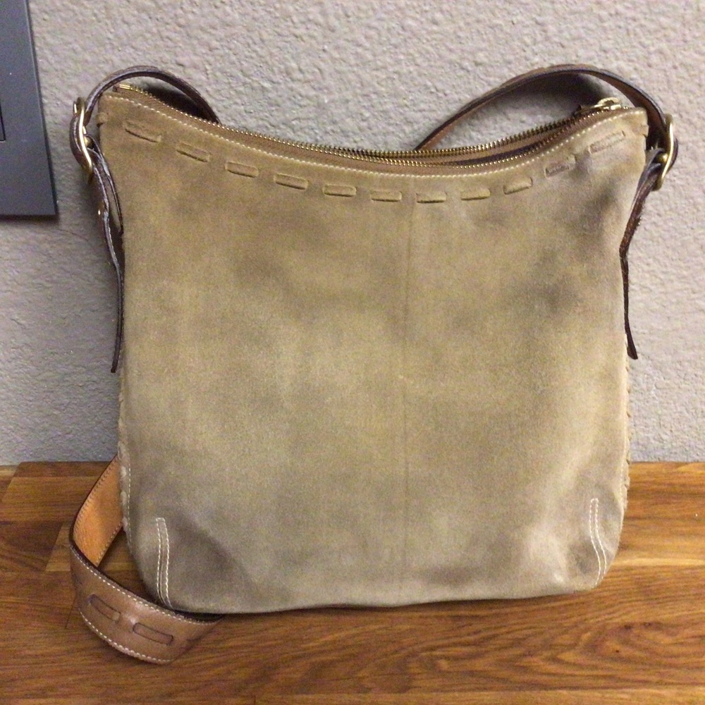 Coach Brown Suede Crossbody Bag Gem